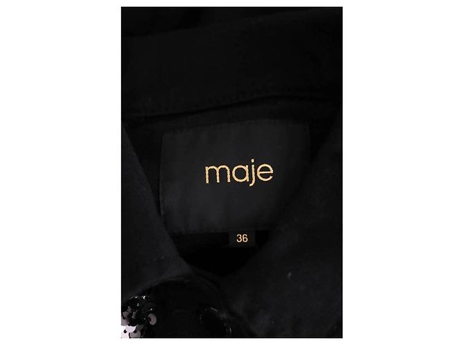 Giacca Maje in cotone nera Nero - vista 5