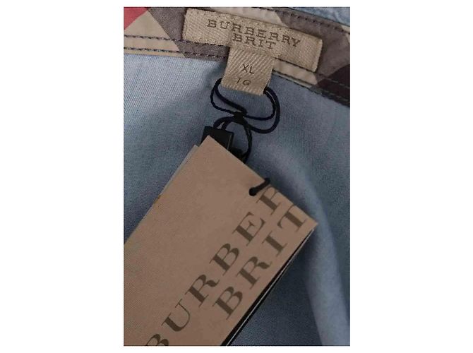 Camisa Burberry azul de algodón XL - vista 5