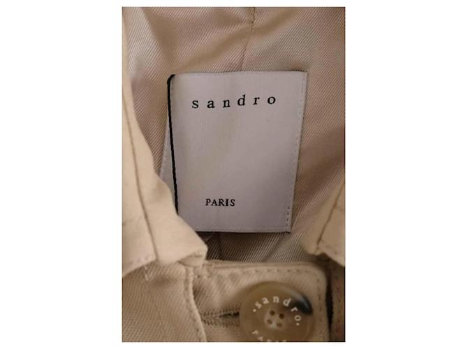 Gabardina de algodón beige Sandro - vista 5