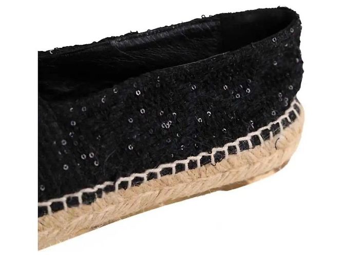 Espadrillas Chanel in tessuto nero taglia 38 - vista 5