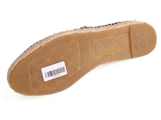 Espadrillas Chanel in tessuto nero taglia 38 - vista 6