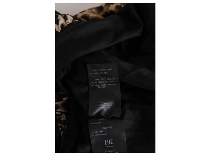 Vestido de seda marrón Alessandra Rich Castaño - vista 6