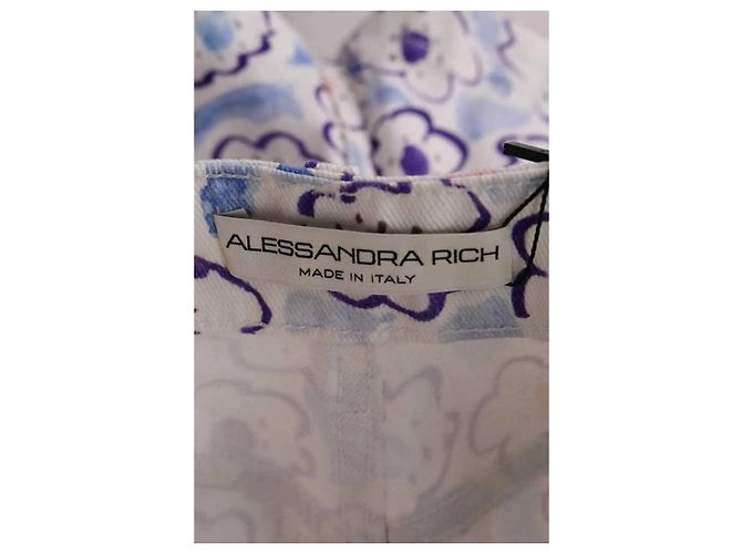 Mini shorts de algodón azul Alessandra Rich - vista 5