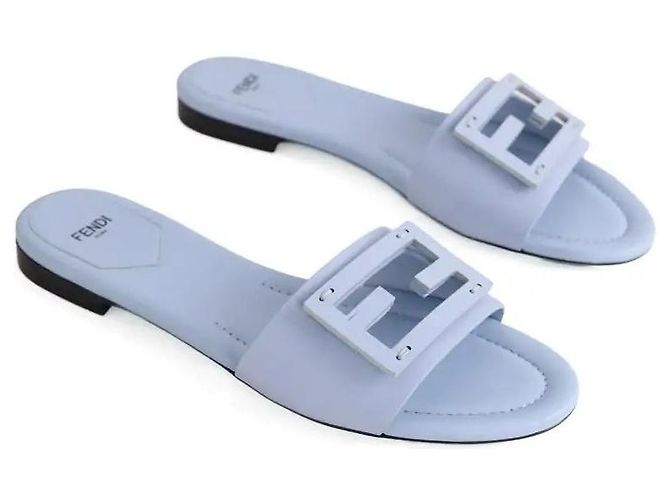 Sandali Fendi in pelle blu - vista 3