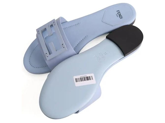 Sandali Fendi in pelle blu - vista 6