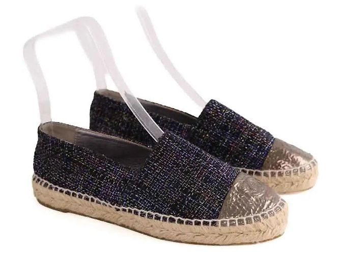 Chanel Espadrilles Lila Stoff Größe 38 - Ansicht 3