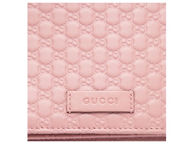 Borsa a tracolla Wallet on Strap Gucci Microguccissima Rosa - vista 5