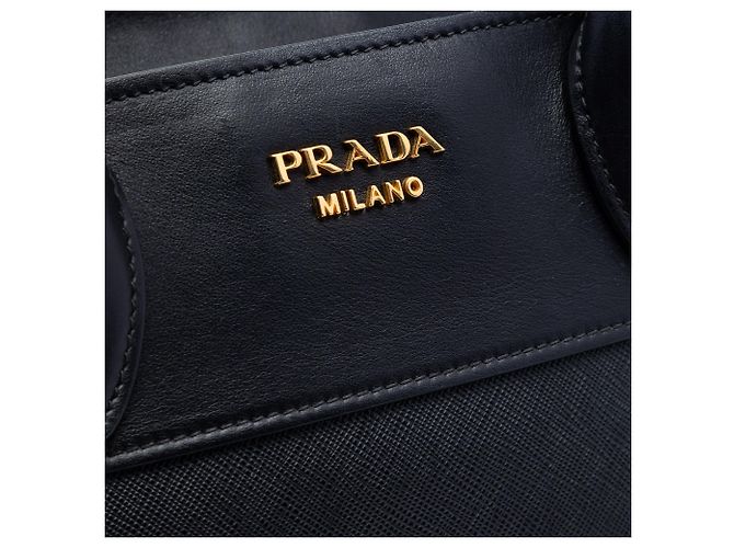 Borsa Esplanade Prada in Saffiano e City Calf nera Nero - vista 5