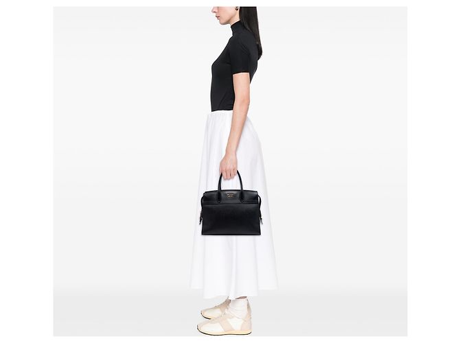Borsa Esplanade Prada in Saffiano e City Calf nera Nero - vista 6