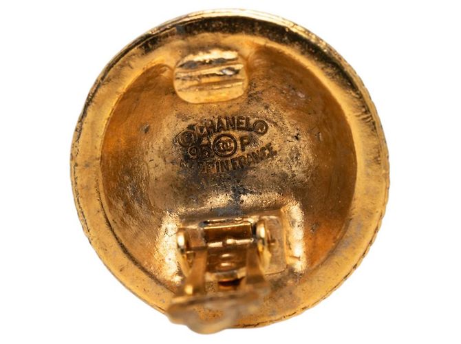 Orecchini a clip Chanel CC placcati in oro D'oro - vista 3