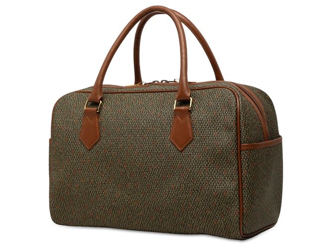 Borsa Boston Saint Laurent in PVC verde - vista 2