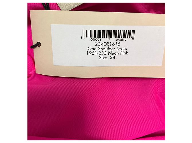 Alexandre Vauthier One-Shoulder Mini-Kleid aus Samt in Neon-Pink - Ansicht 6