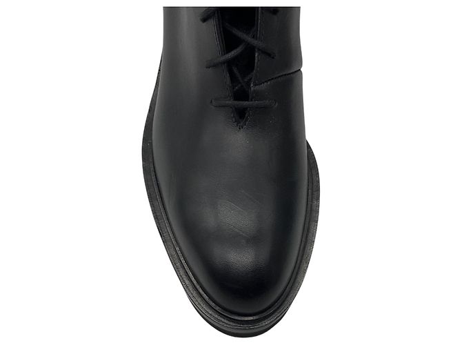 Stivali combat in pelle con lacci Conley neri Khaite Nero - vista 5