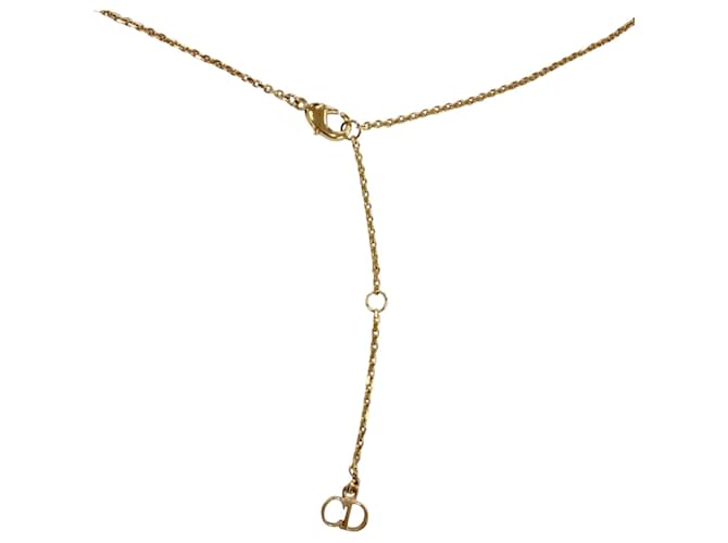 Collana Clair D Lune Dior placcata in oro con perle finte e strass D'oro - vista 4