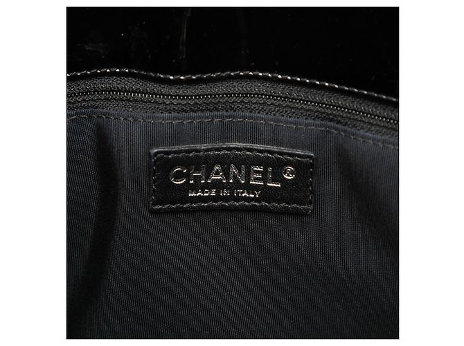 Borsa Tote Grand Shopping Chanel in vernice nera Nero - vista 5