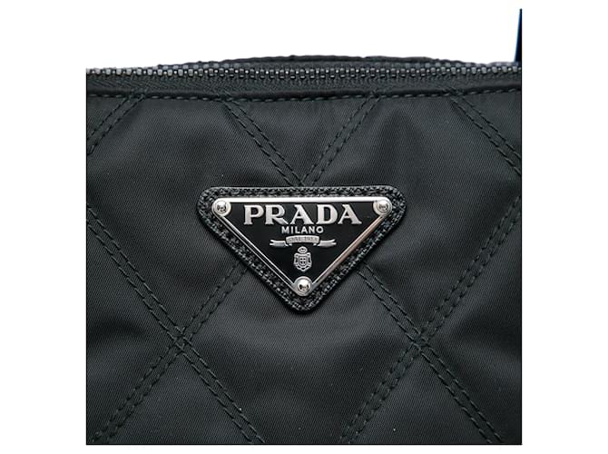 Borsa Prada Impuntu Tessuto Nera Nero - vista 5
