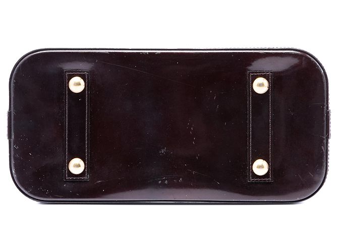 Borsa Louis Vuitton Monogram Vernis Alma PM Purple Porpora - vista 3