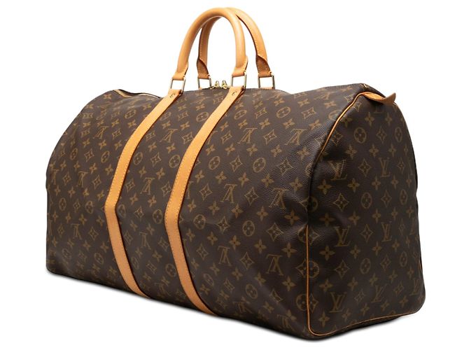 Borsa da viaggio Louis Vuitton Monogram Keepall 55 Marrone - vista 2