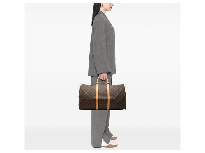 Borsa da viaggio Louis Vuitton Monogram Keepall 55 Marrone - vista 6