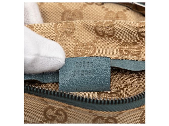 Borsa cintura Gucci GG Canvas Web beige con doppia tasca - vista 6