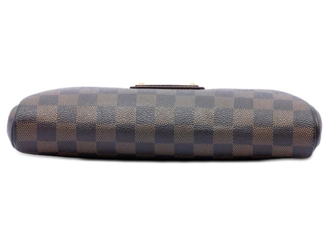 Borsa Satchel Louis Vuitton Damier Ebene Eva Marrone - vista 3