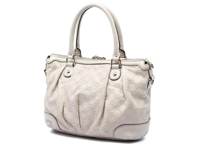 Borsa Gucci Guccissima Sukey bianca Bianco - vista 2