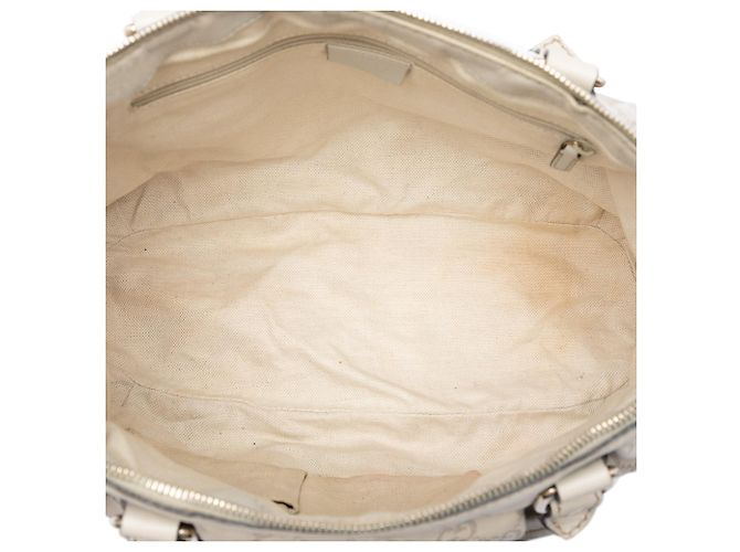 Borsa Gucci Guccissima Sukey bianca Bianco - vista 4