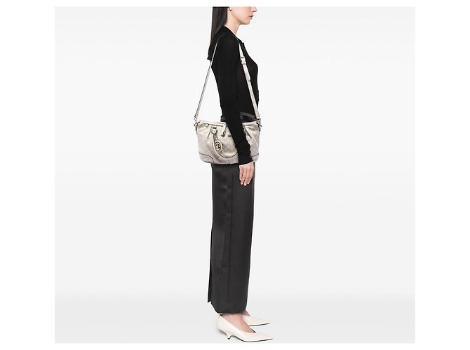 Borsa Gucci Guccissima Sukey bianca Bianco - vista 5
