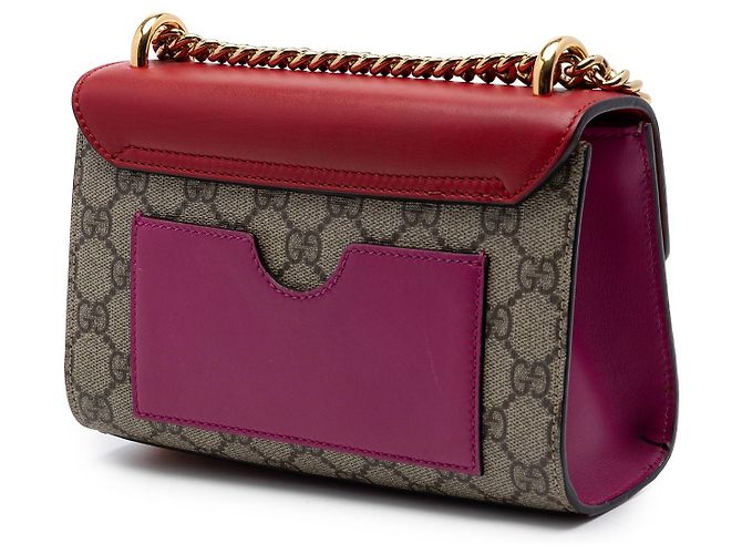 Borsa a tracolla Gucci Small GG Supreme Padlock rossa Rosso - vista 2