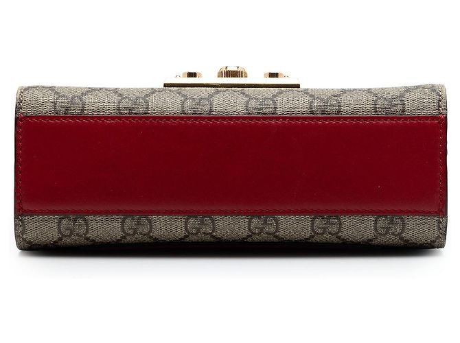 Borsa a tracolla Gucci Small GG Supreme Padlock rossa Rosso - vista 3