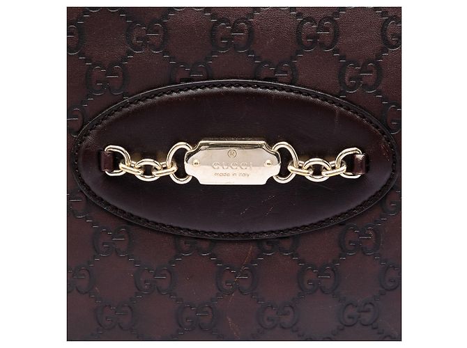 Borsa a tracolla Gucci Guccissima Punch marrone - vista 5