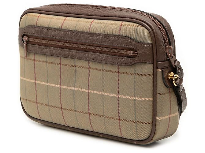 Clutch Burberry Vintage Check Canvas Marrone - vista 2