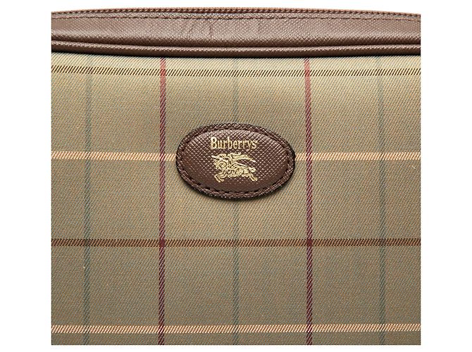 Clutch Burberry Vintage Check Canvas Marrone - vista 5