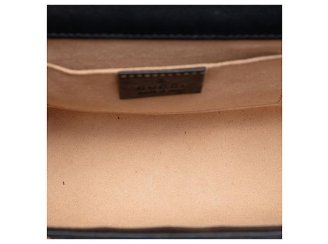 Borsa a tracolla Gucci Small GG Supreme Bee Padlock nera Nero - vista 4