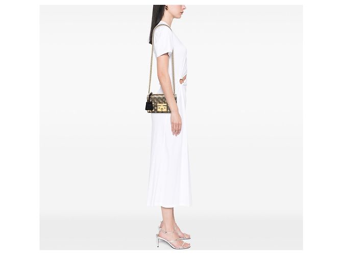 Borsa a tracolla Gucci Small GG Supreme Bee Padlock nera Nero - vista 6