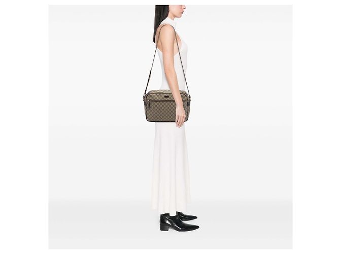 Borsa a tracolla Gucci GG Supreme Beige - vista 6
