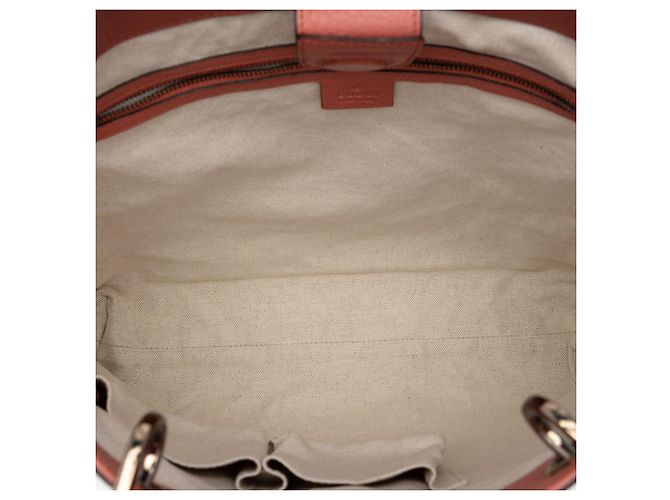 Bamboo Borsa Shopper Gucci in pelle di vitello Tall rosa con bambù - vista 4
