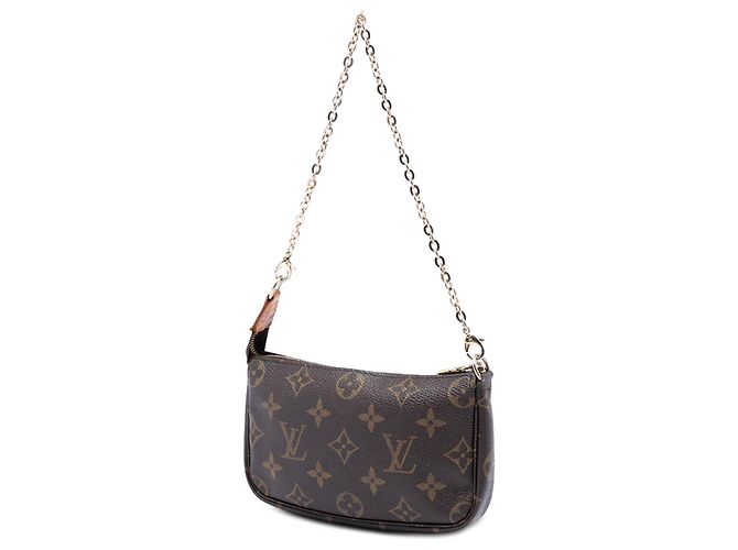 Borsa Louis Vuitton Monogram Mini Pochette Accessoires Marrone - vista 2