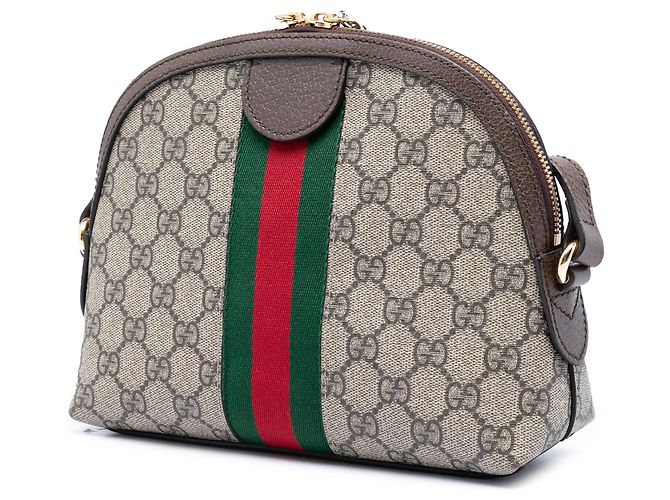 Borsa a tracolla Gucci Small GG Supreme Web Ophidia Dome Beige - vista 2