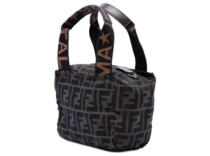 Borsa Fendi Mini Zucca Canvas Marrone - vista 2