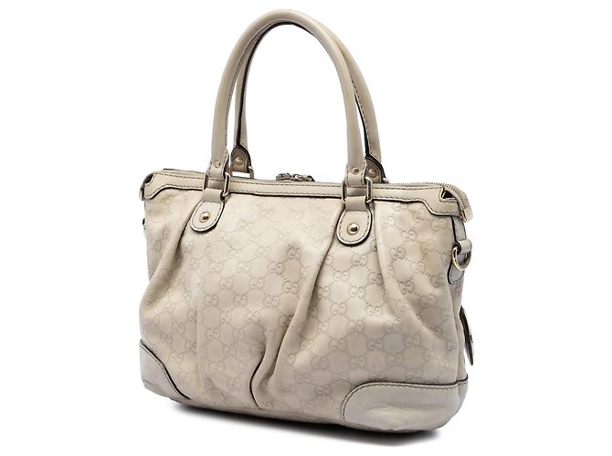 Borsa Satchel Gucci Guccissima Sukey Marrone - vista 2