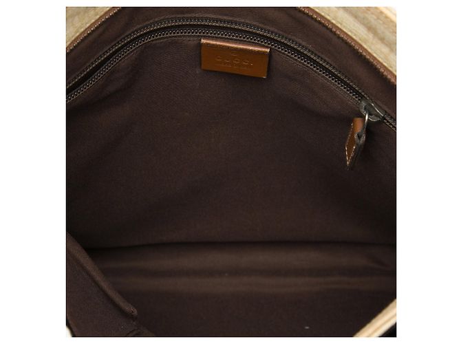 Borsa a tracolla Gucci GG Supreme Web Logo bianca Bianco - vista 4