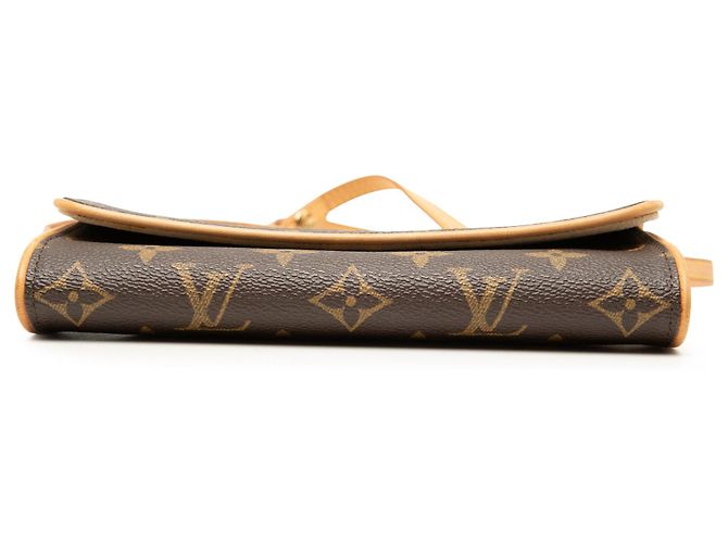 Borsa a tracolla Louis Vuitton Monogram Pochette Twin PM Marrone - vista 3
