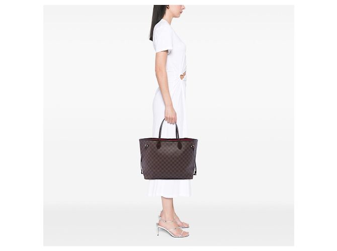 Borsa Tote Louis Vuitton Neverfull GM Damier Ebene marrone - vista 6