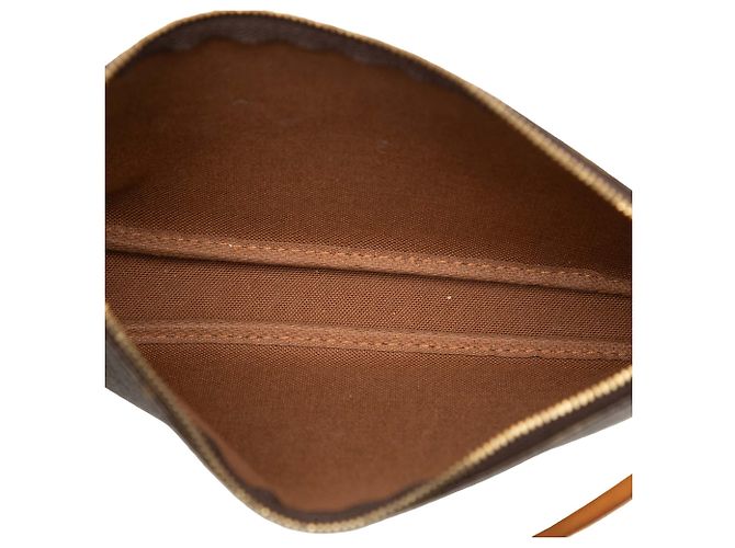Borsa a tracolla Louis Vuitton Monogram Pochette Accessoires Marrone - vista 4