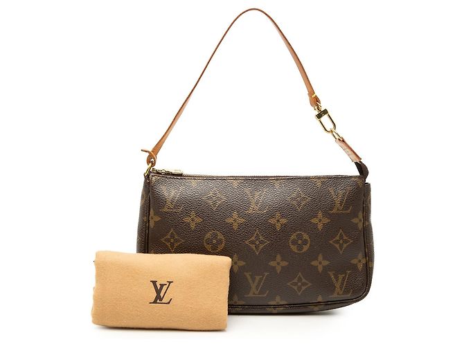 Borsa a tracolla Louis Vuitton Monogram Pochette Accessoires Marrone - vista 7