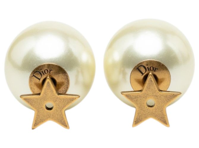 Orecchini Dior Tribales a stella con perle sintetiche placcate in oro D'oro - vista 2