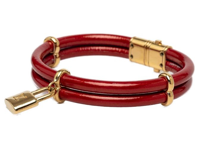 Bracciale Louis Vuitton Vernis Keep It Twice Rosso - vista 2