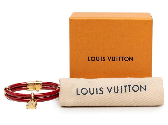 Bracciale Louis Vuitton Vernis Keep It Twice Rosso - vista 8