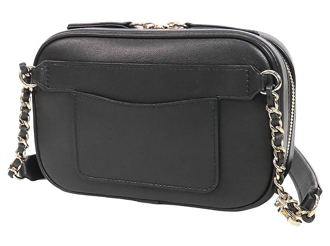 Borsa Camera Chanel CC Mania in pelle di agnello nera Nero - vista 2